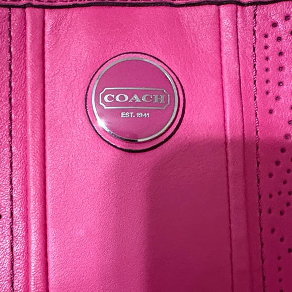 COACH Perforated Leather Drawstring Tote - Hot Pink | 2013 - Picture 3 of 13